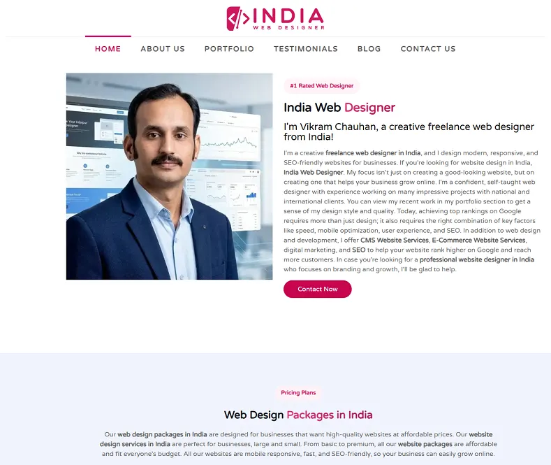 India Web Designer – Affordable Website Design Services in India website designed by Udaipur Web Developer