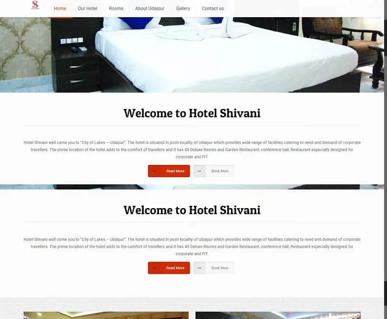 Hotel Shivani Udaipur website designed by Udaipur Web Developer