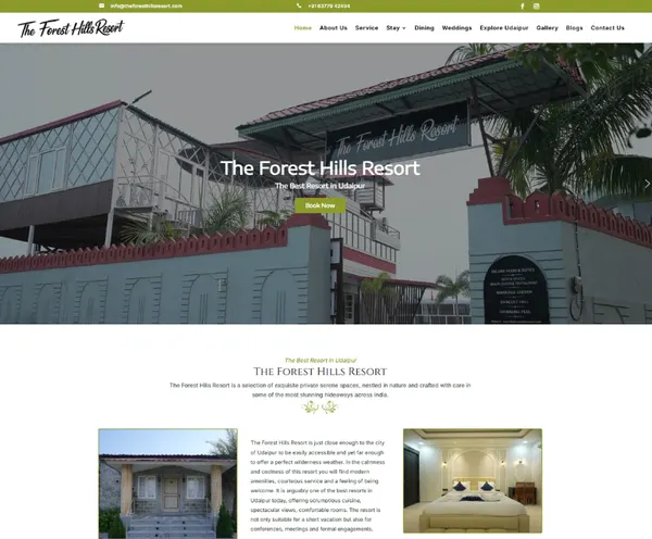 The Forest Hills Resort – Best Resort in Udaipur Rajasthan website