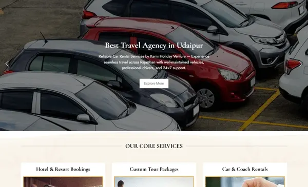 Best Travel Agency in Udaipur – Karni Holiday Venture website
