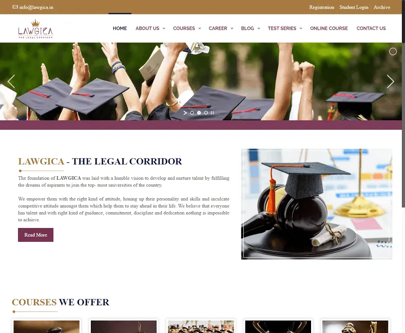 Lawgica website designed by Udaipur Web Developer