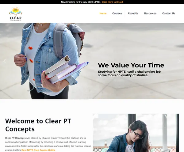 Clear PT Concepts website