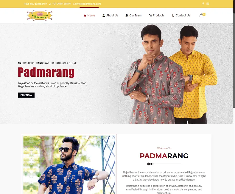 Padmarang website designed by Udaipur Web Developer