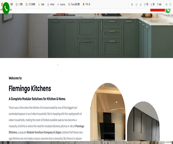 Flemingo Kitchens-best modular kitchen company in Jaipur website