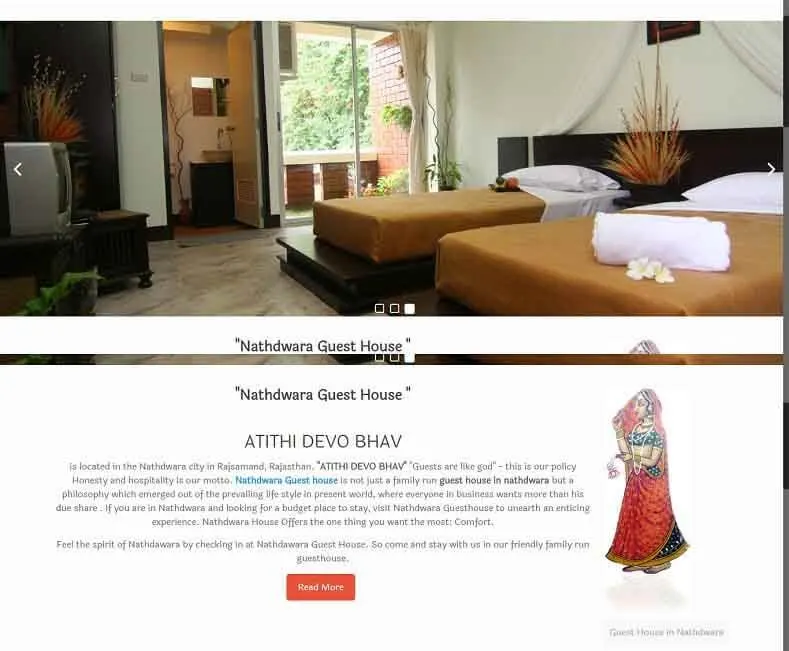 Nathdwara Guest House website designed by Udaipur Web Developer