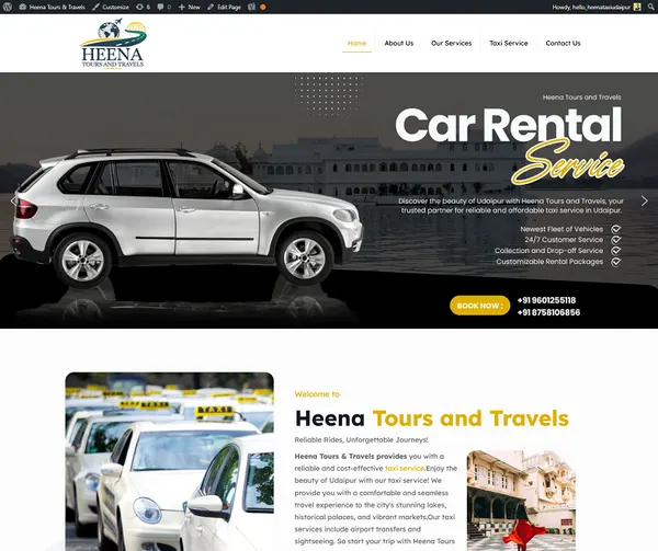 Heena Tours and Travels – Best Taxi Service in Udaipur website