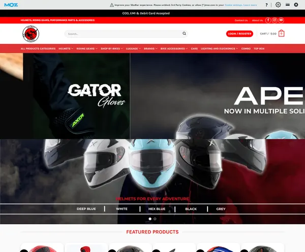 Helmet Racing website