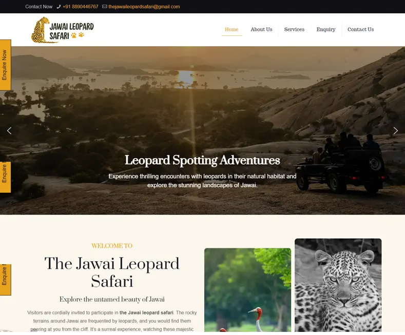 Jawai Leopard Safari – Jawai Leopard Safari in Rajasthan website designed by Udaipur Web Developer