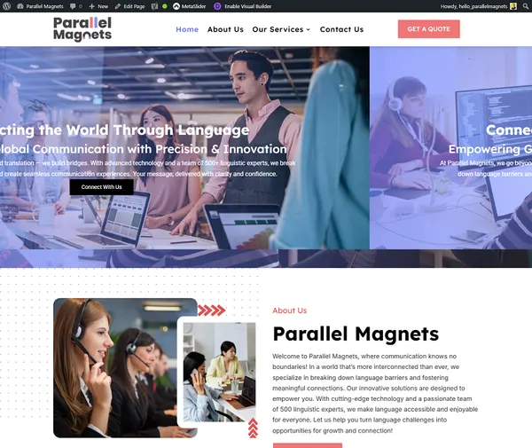 Parallel Magnets – Expert Linguists & Professional Translation and Localization Solutions for Global Communication website