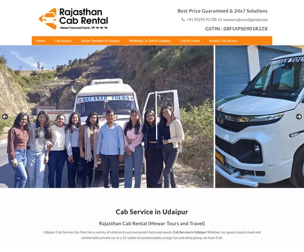 Rajasthan Cab Rental – Cab Service in Udaipur, Udaipur Cab Service website