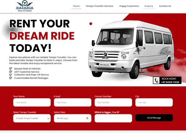 Rajasthan Tempo Traveller – Best Tempo Traveller in Jaipur website