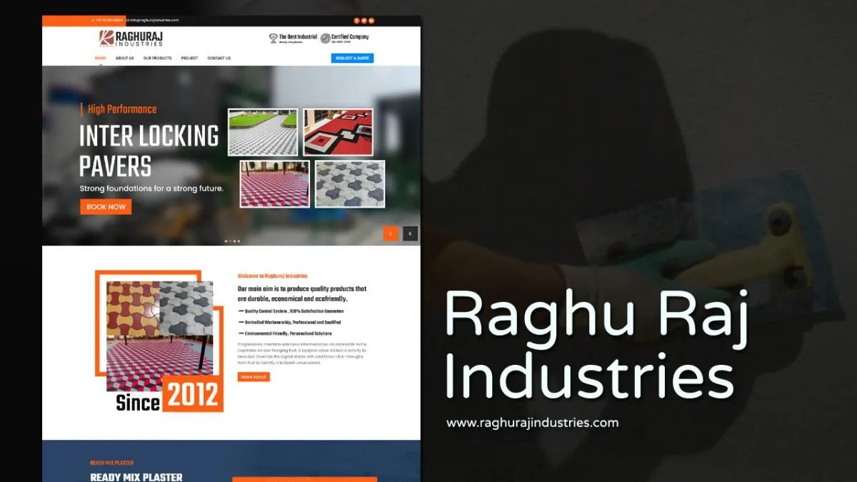 Raghuraj Industries website designed by Udaipur Web Developer