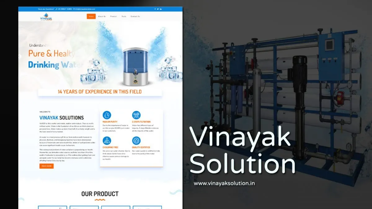 Vinayak Solution website designed by Udaipur Web Developer