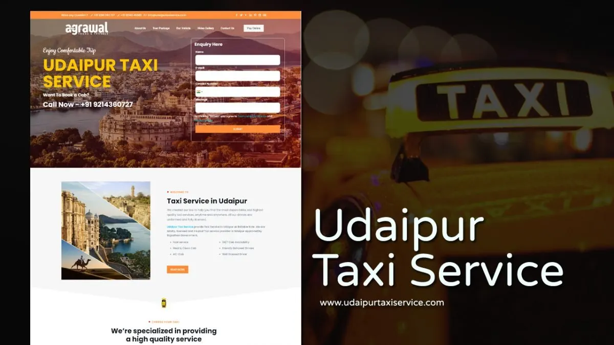 Udaipur Taxi Service website designed by Udaipur Web Developer