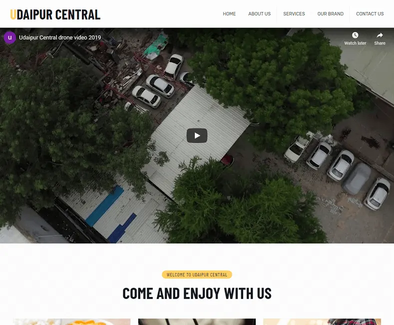 Udaipur Central website designed by Udaipur Web Developer