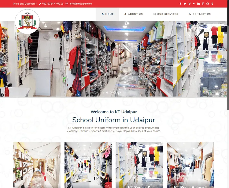 KT Udaipur website designed by Udaipur Web Developer